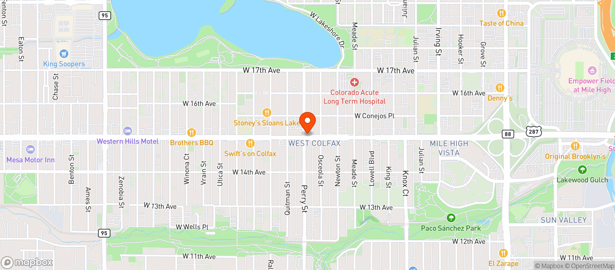 Map showing Kaya Colfax