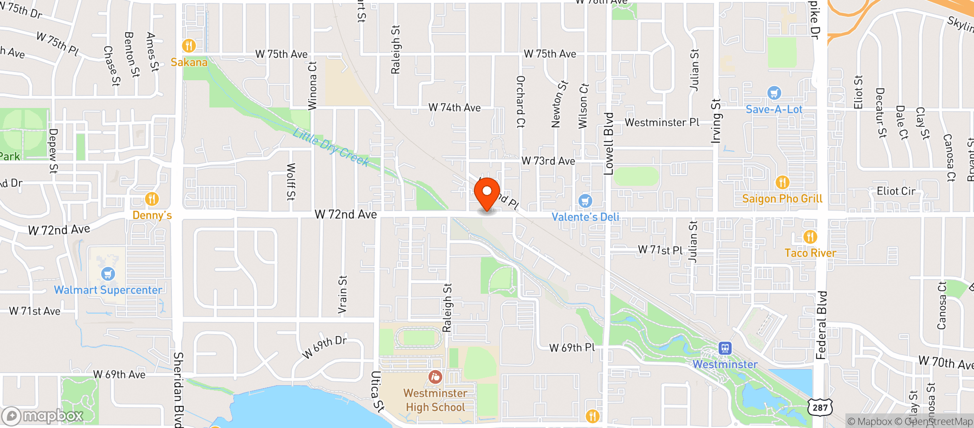 Map showing Bradburn Liquors