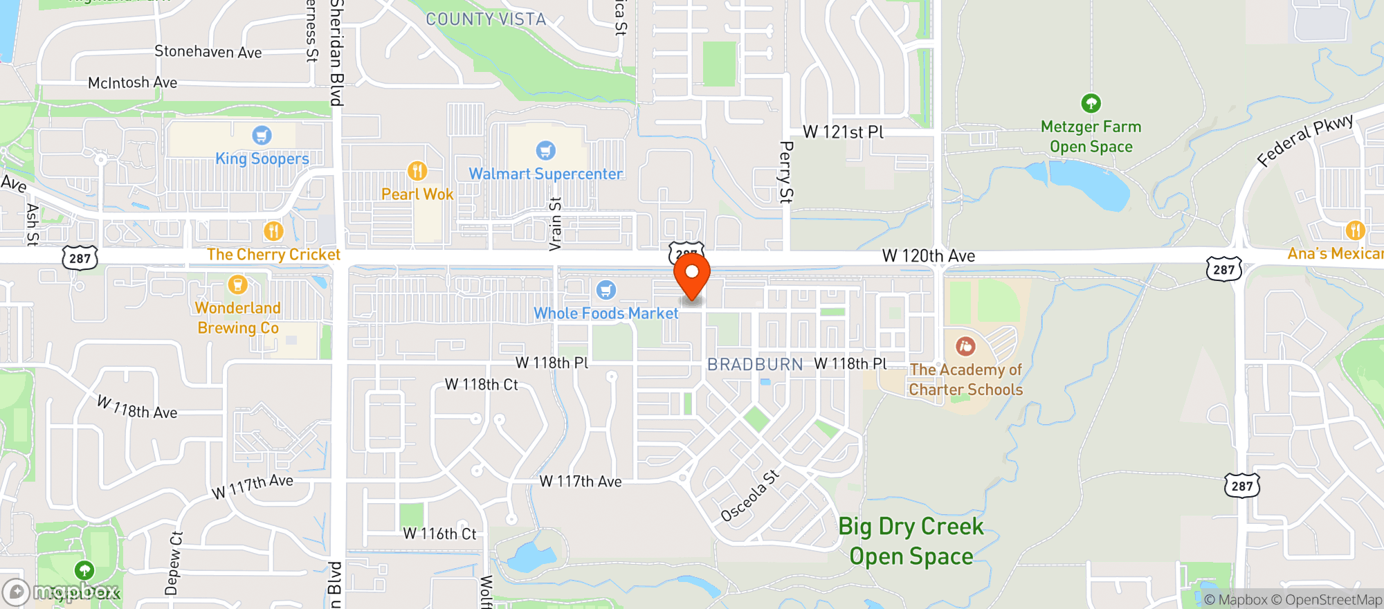 Map showing Crafted Wine Beer & Spirits