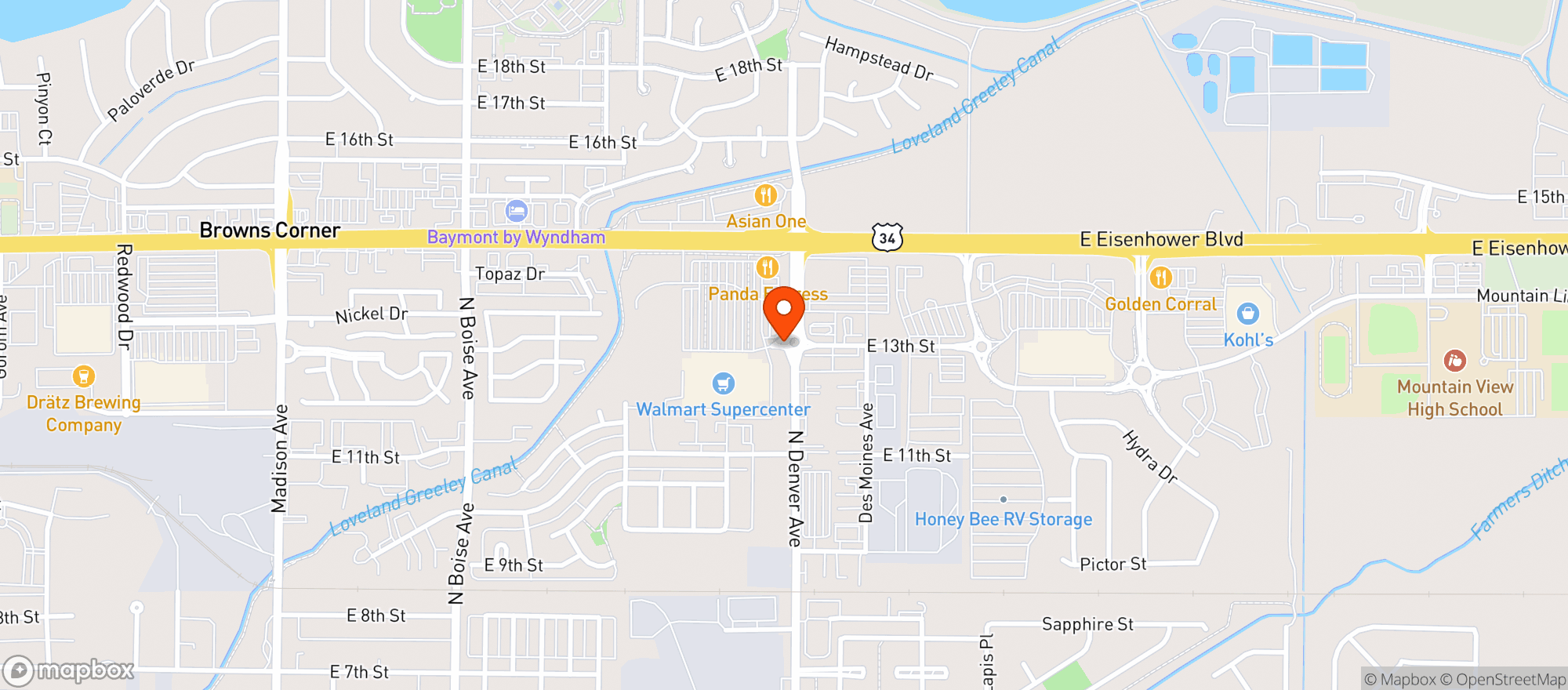 Map showing Walmart Supercenter