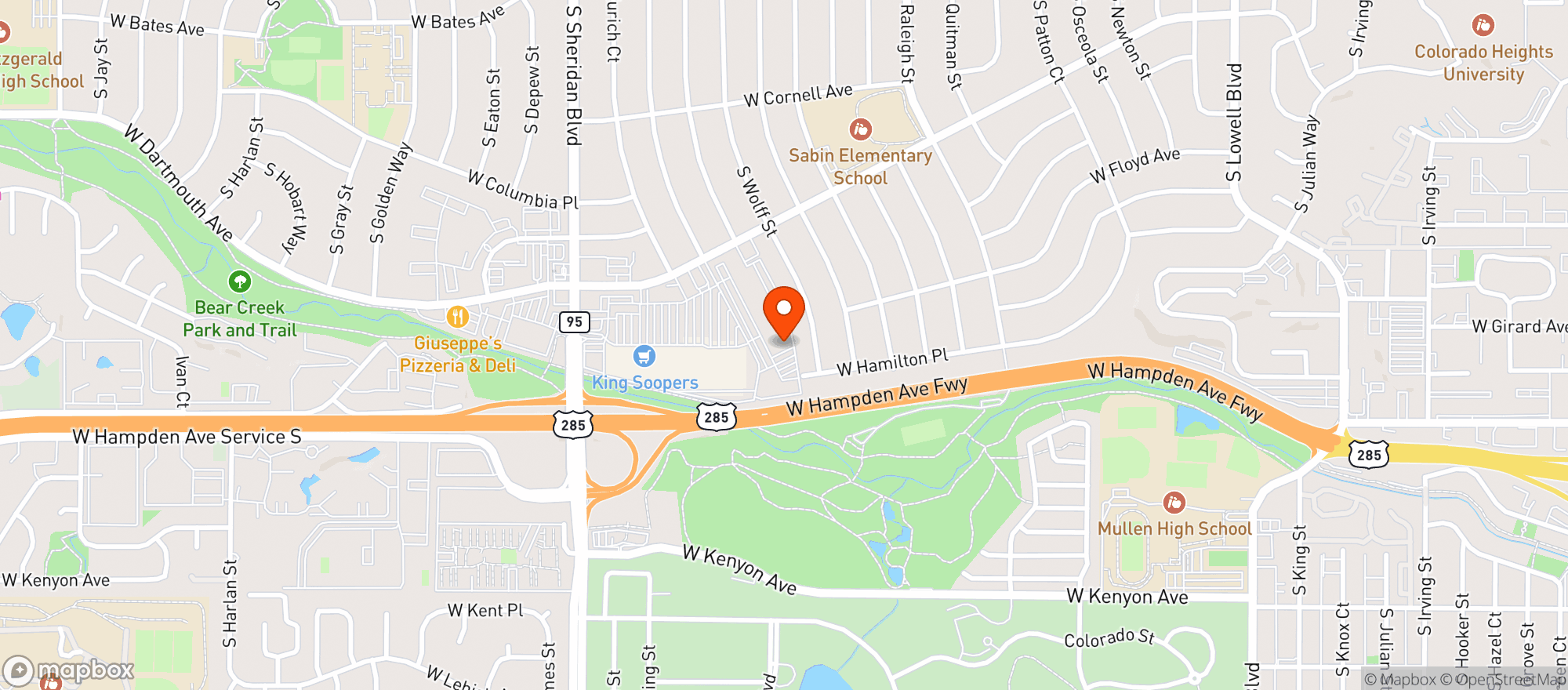 Map showing Doghouse Tavern