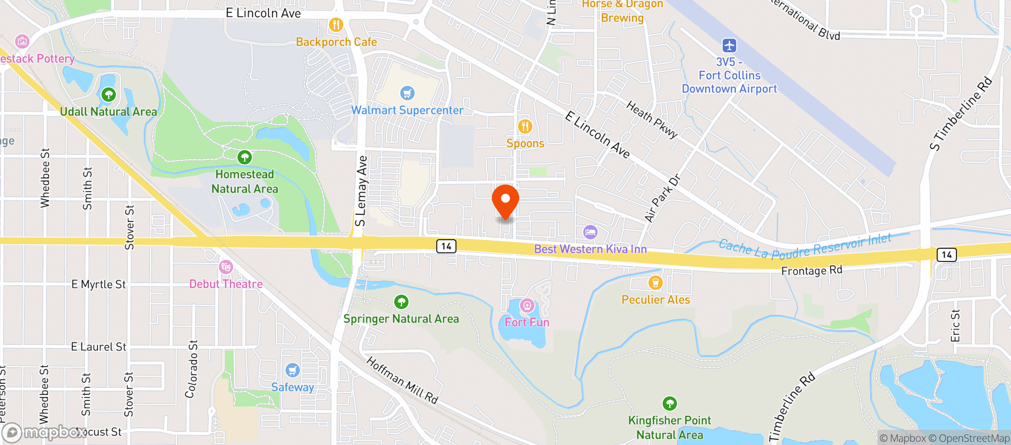 Map showing Youngs Liquor