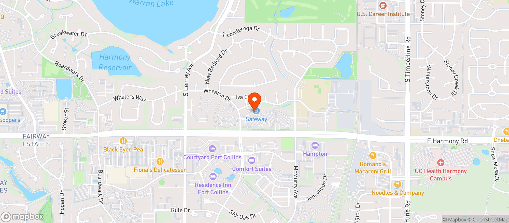 Map showing Safeway #1552 - Harmony
