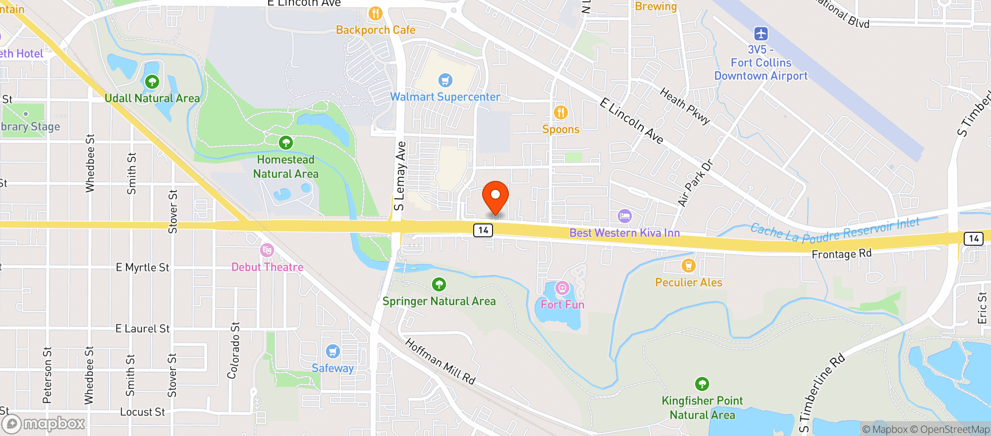 Map showing Supermarket Liquors