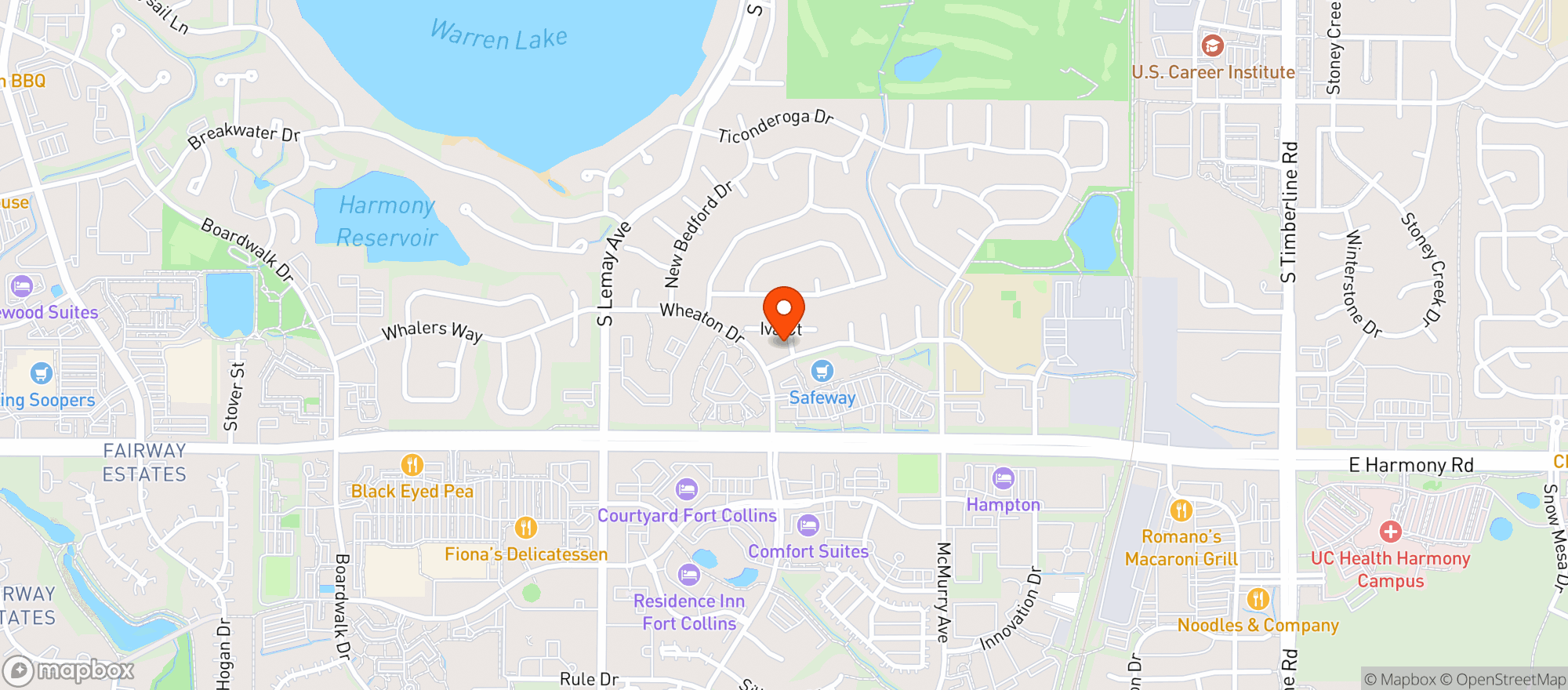Map showing Premier Liquors