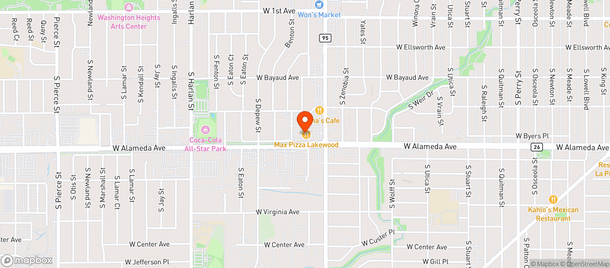 Map showing Boulevard Bottle Shop