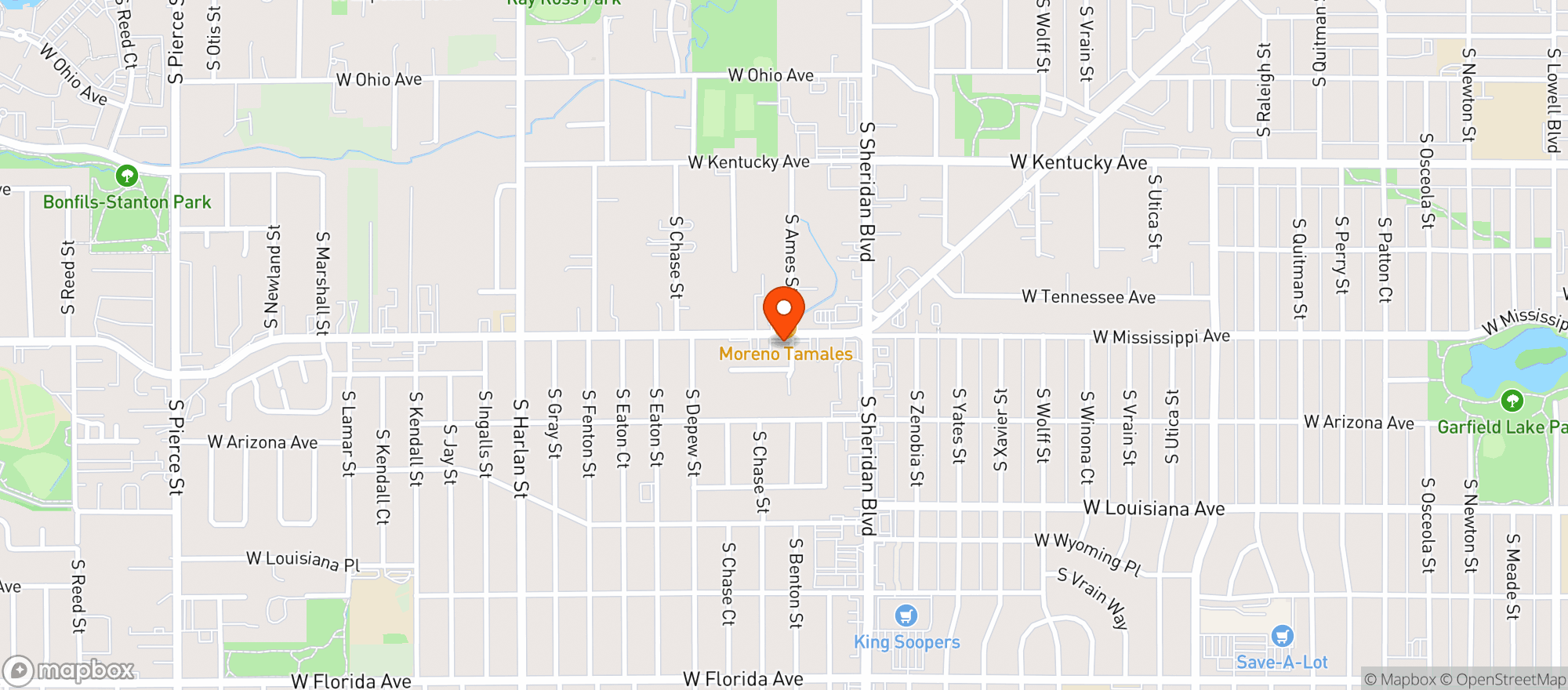 Map showing Mississippi Ave Liquors