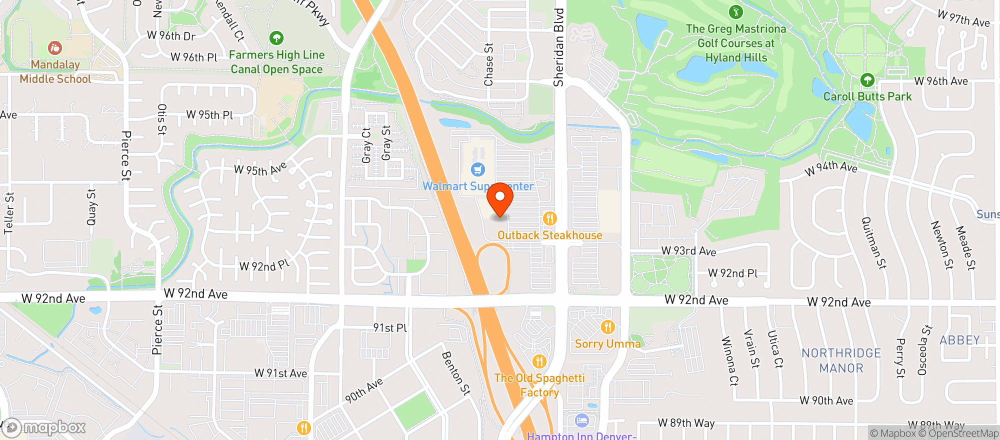 Map showing Westminster Total Beverage