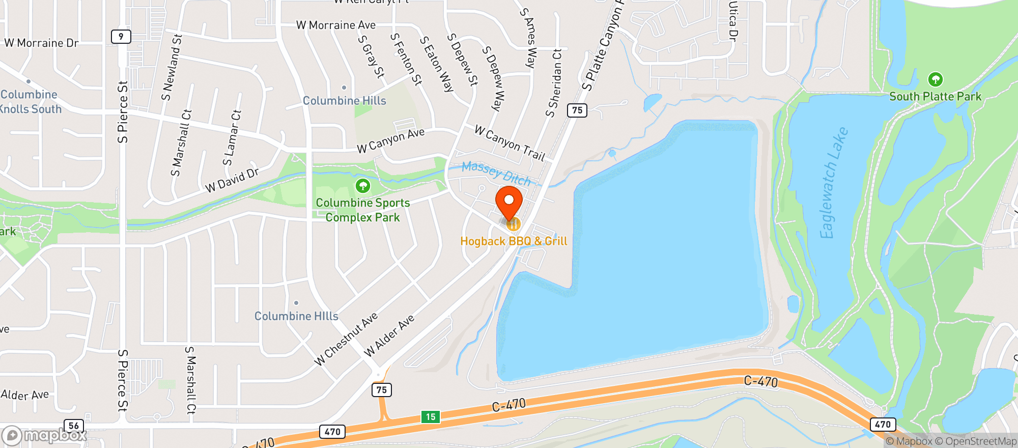 Map showing Stellar Liquors