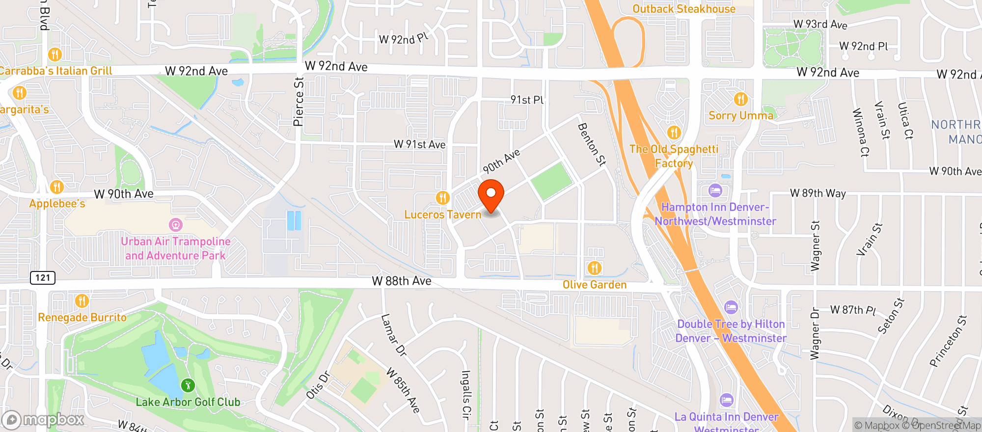 Map showing Alamo Drafthouse Cinema - Westminster