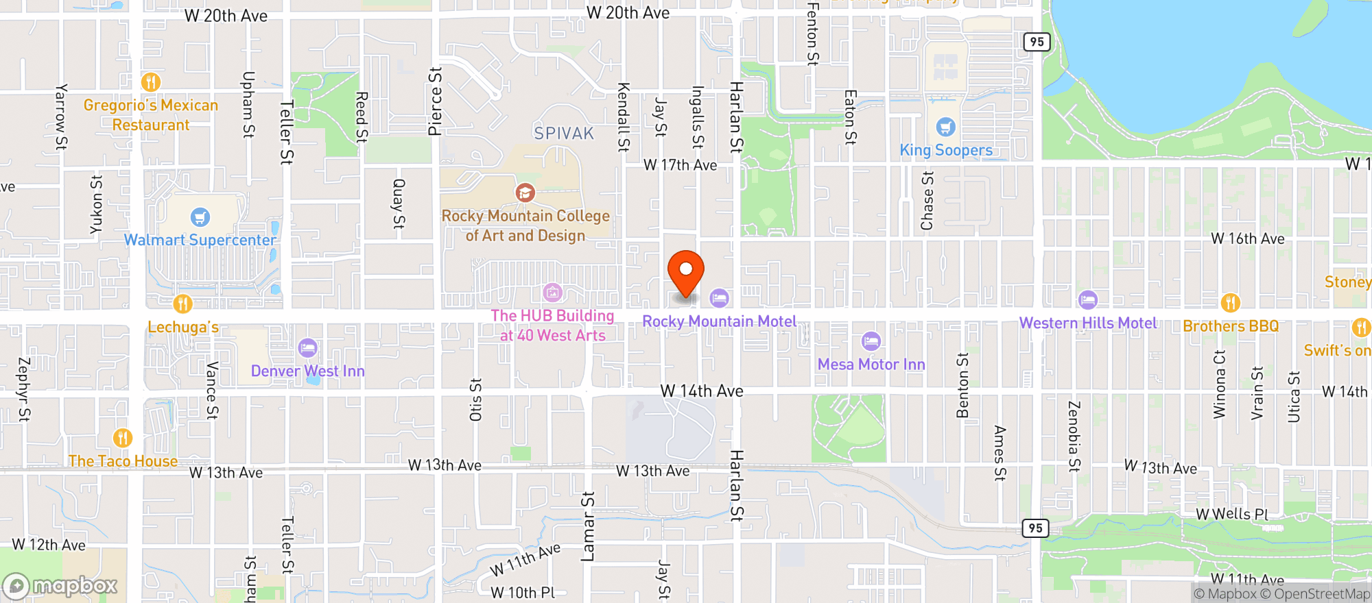 Map showing Champion Liquor