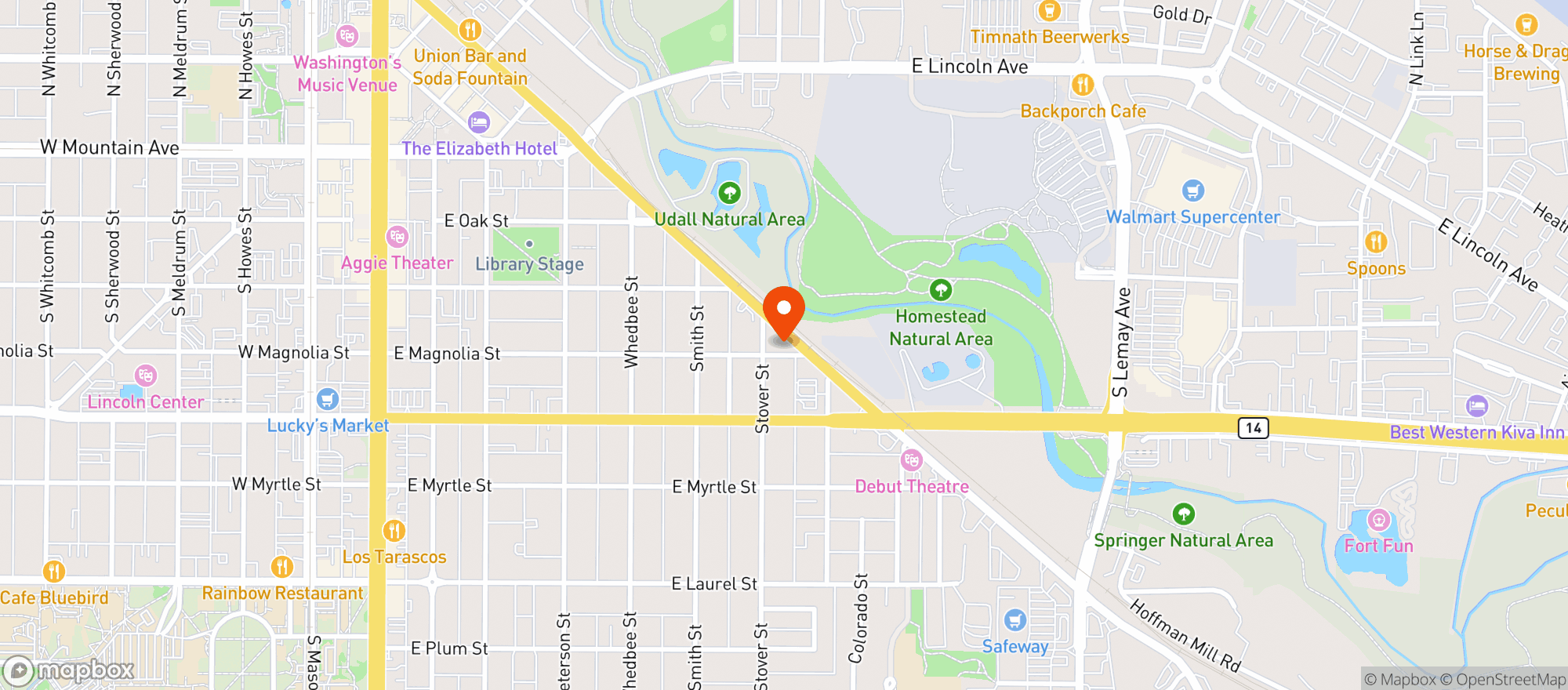 Map showing Magnolia Street Market