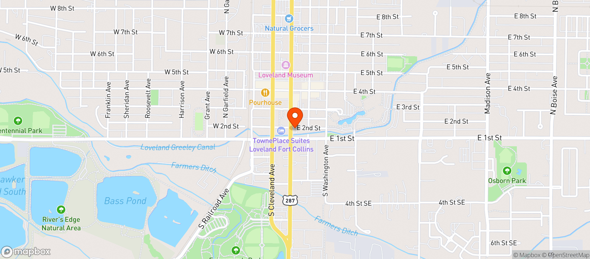 Map showing 120 Bar and Grill