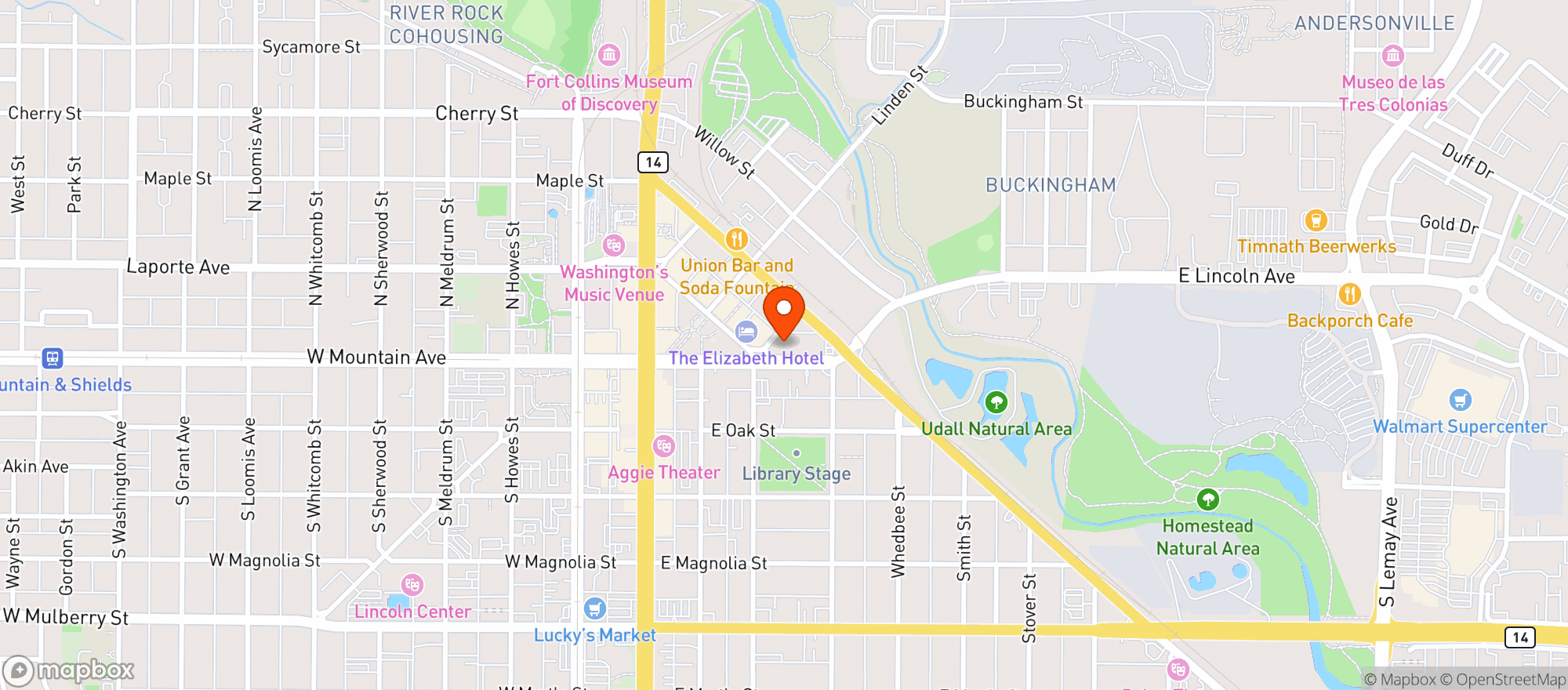 Map showing The Armory
