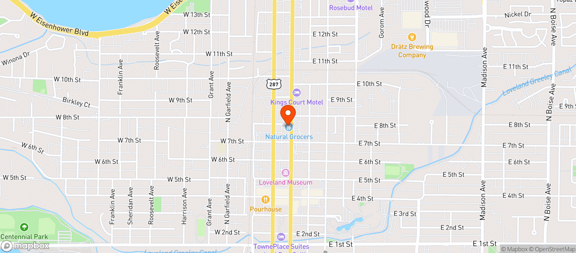 Map showing Natural Grocers by Vitamin Cottage - Natural Grocers by VC_Loveland (LD) - 00100026435