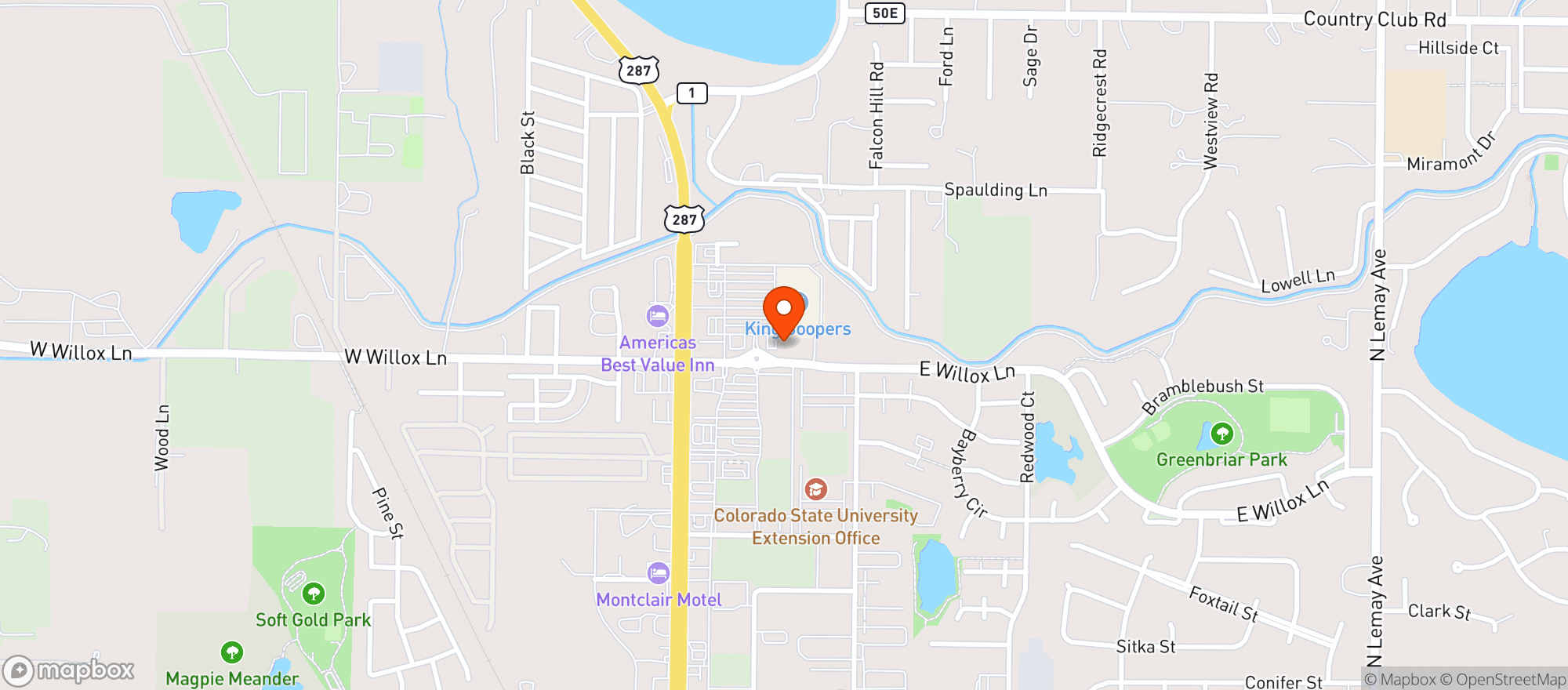 Map showing Music City Hot Chicken