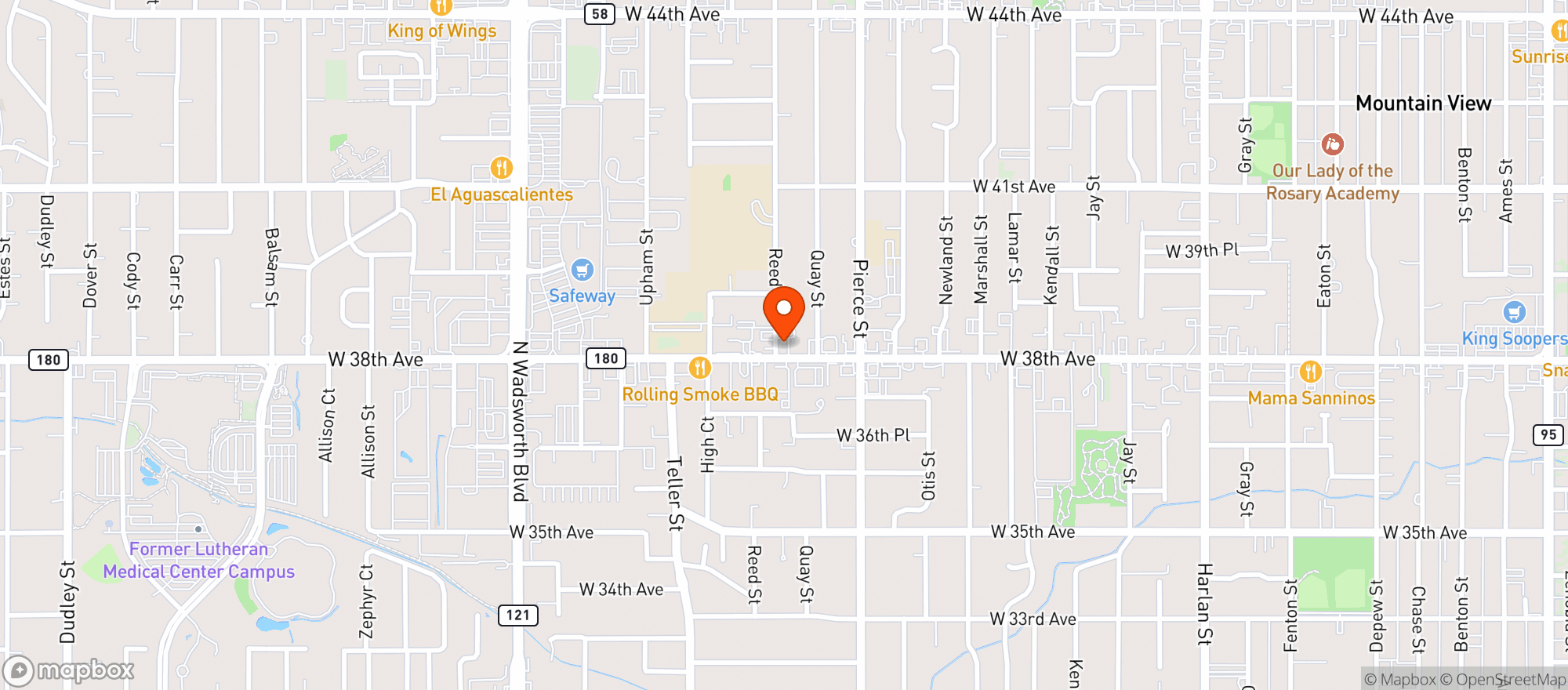 Map showing Colorado Craft Liquors