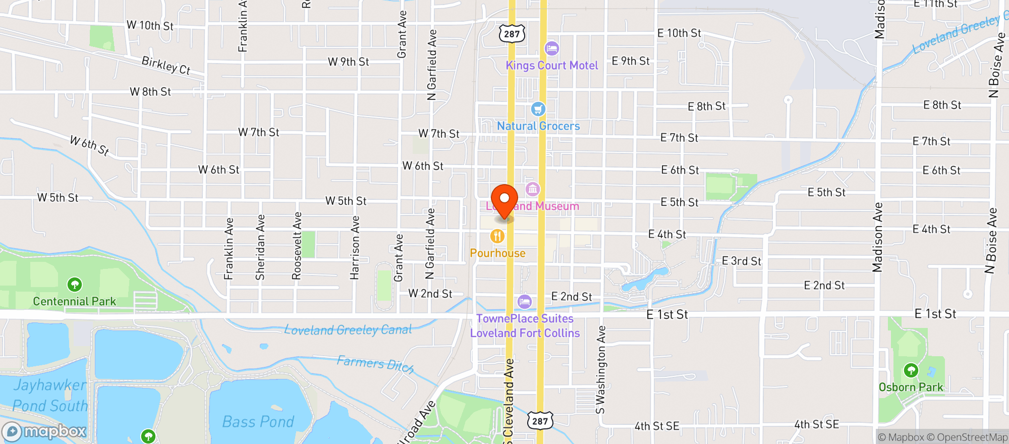 Map showing Slice N Roll Pizza Pub