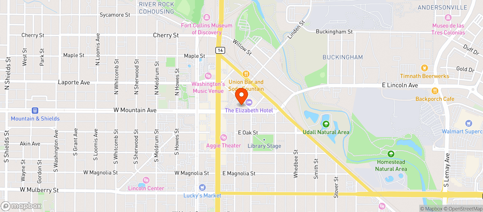 Map showing Washingtons Llc