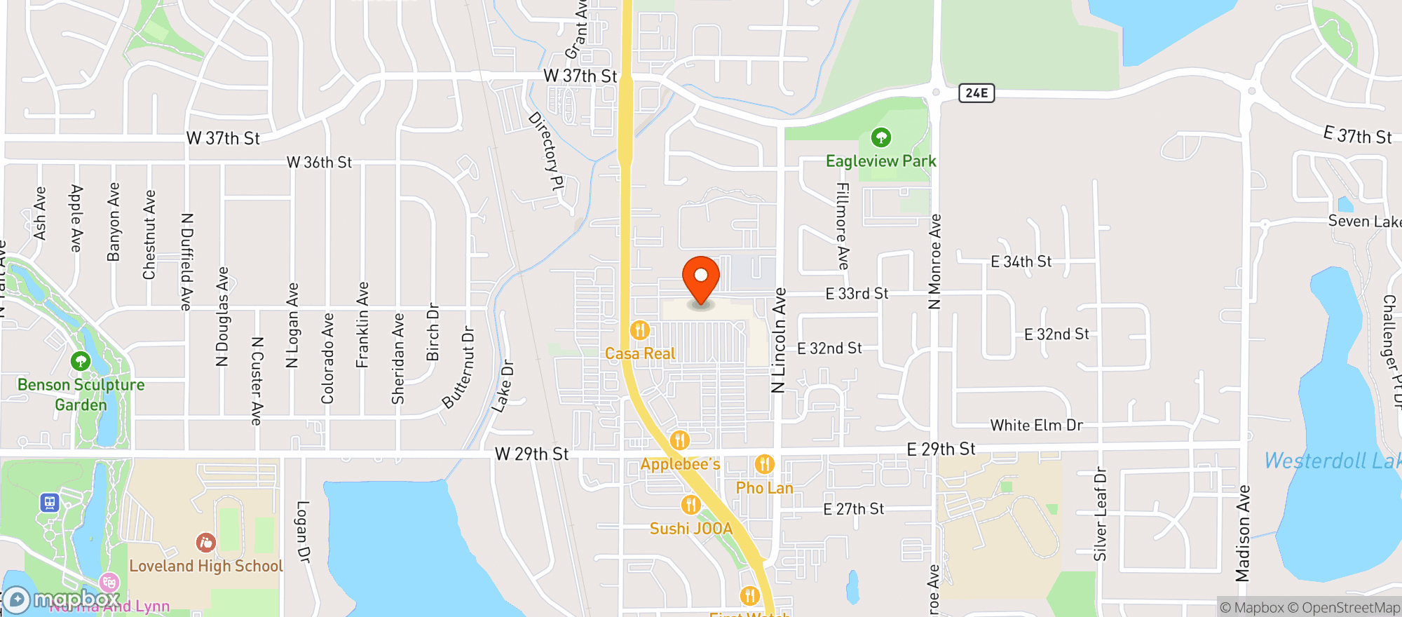Map showing Kroger King Soopers