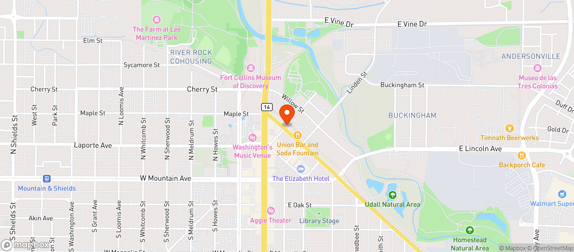Map showing Rodizio Grill
