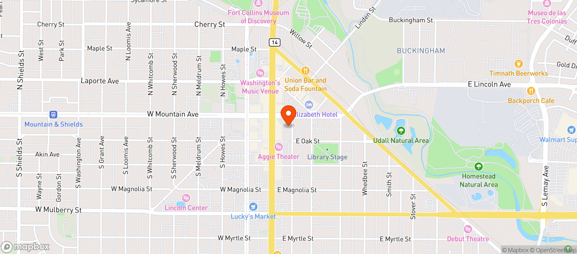 Map showing Equinox Brewing