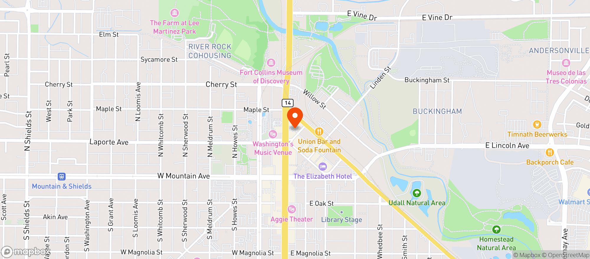 Map showing Yellow Crunch