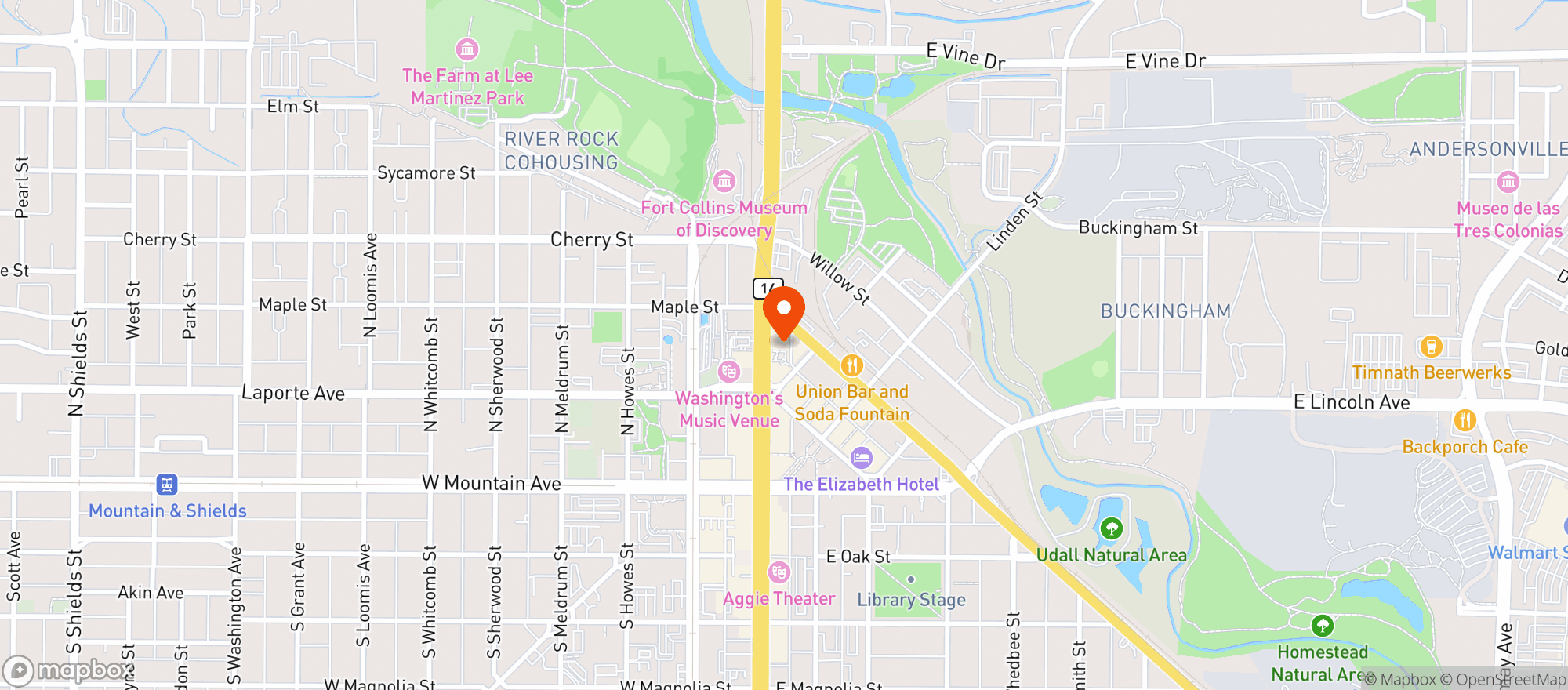 Map showing Old Town Putt