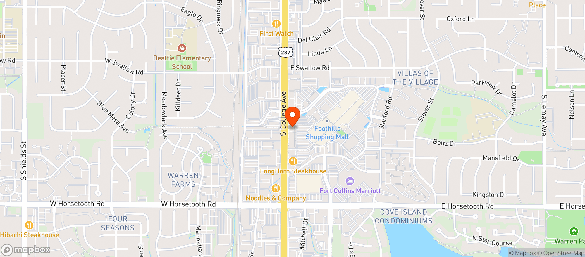 Map showing Jinya Ramen Bar
