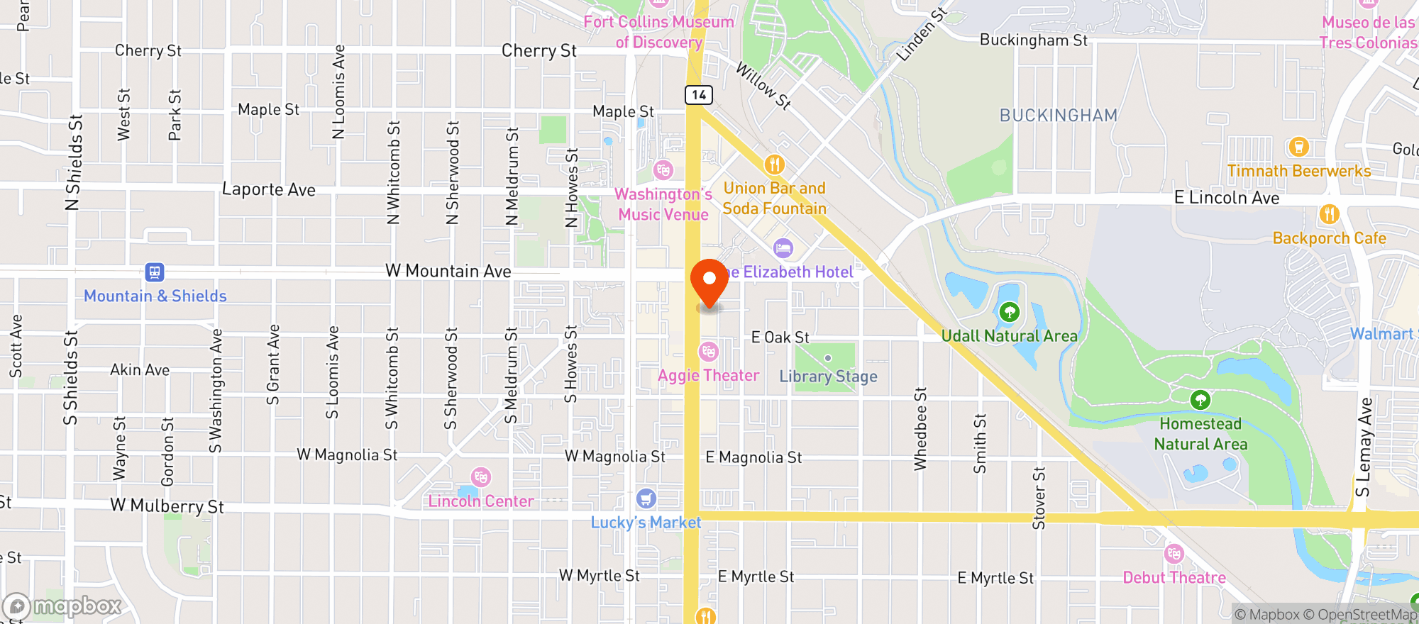 Map showing Crown Pub