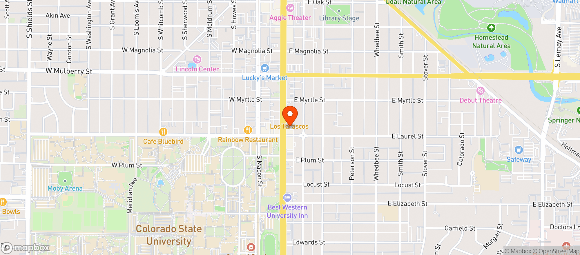 Map showing The Colorado Room