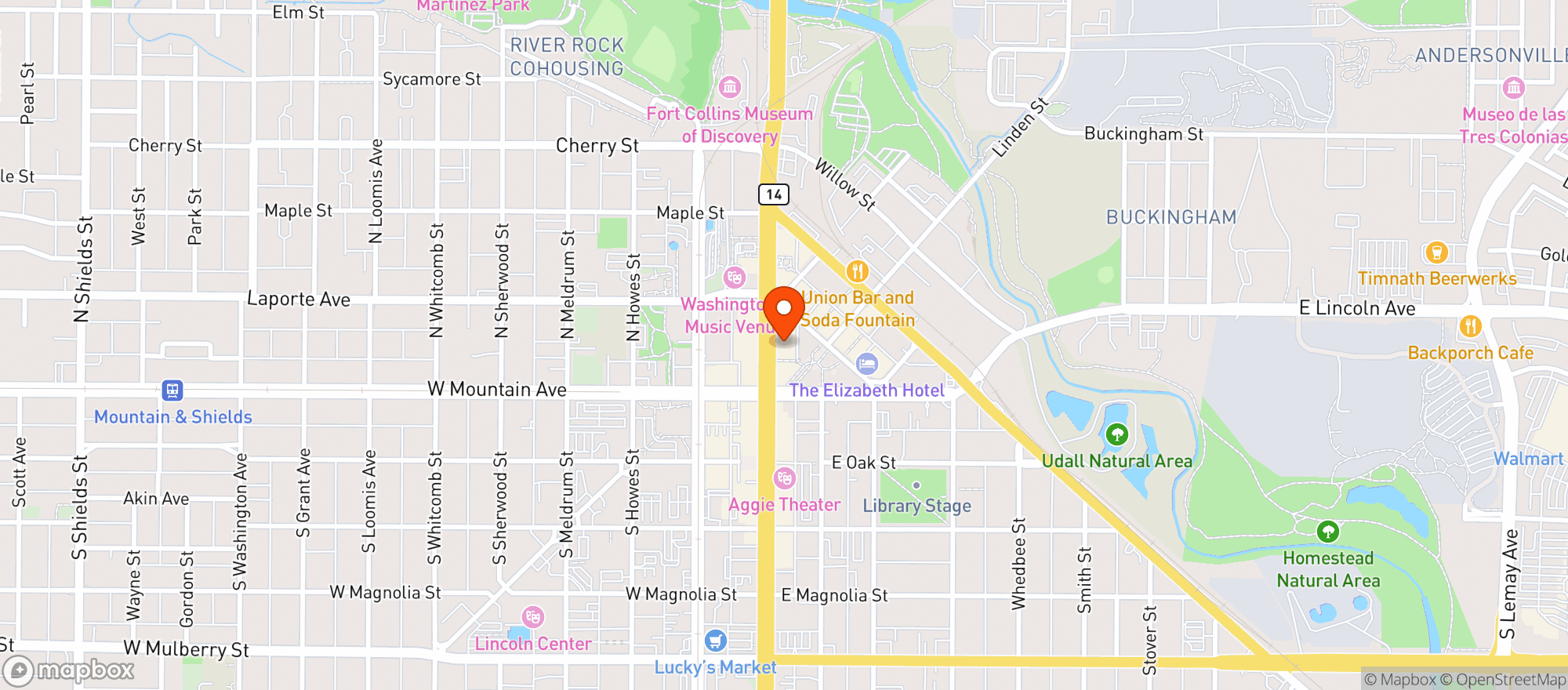 Map showing High Point Bar
