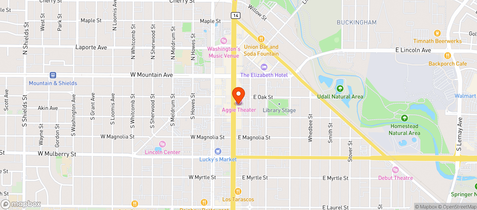 Map showing Stuft A Burger Bar