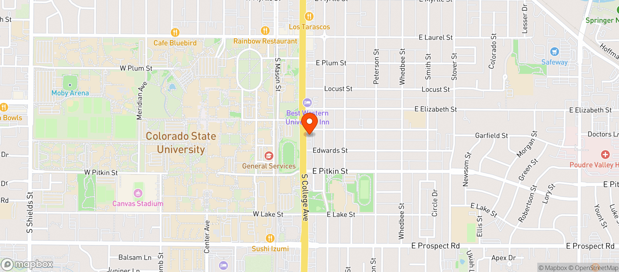 Map showing Nicks Homestyle