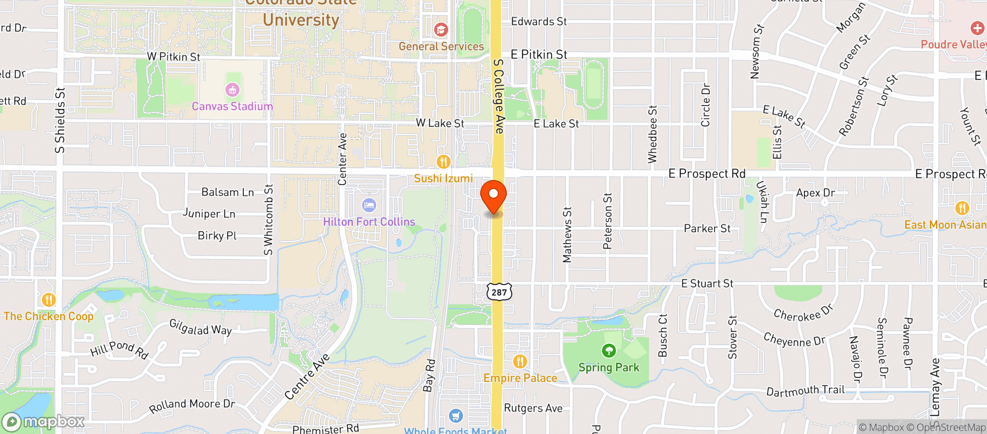 Map showing The Perfect Pour