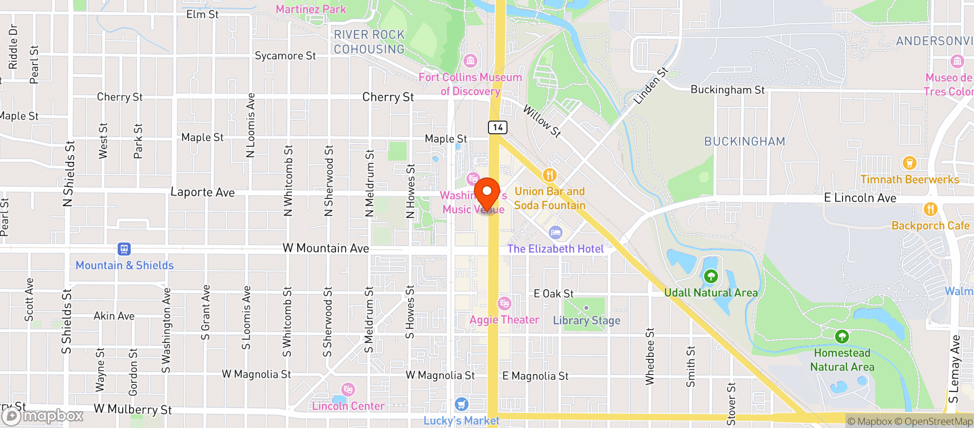 Map showing CC's Flowers