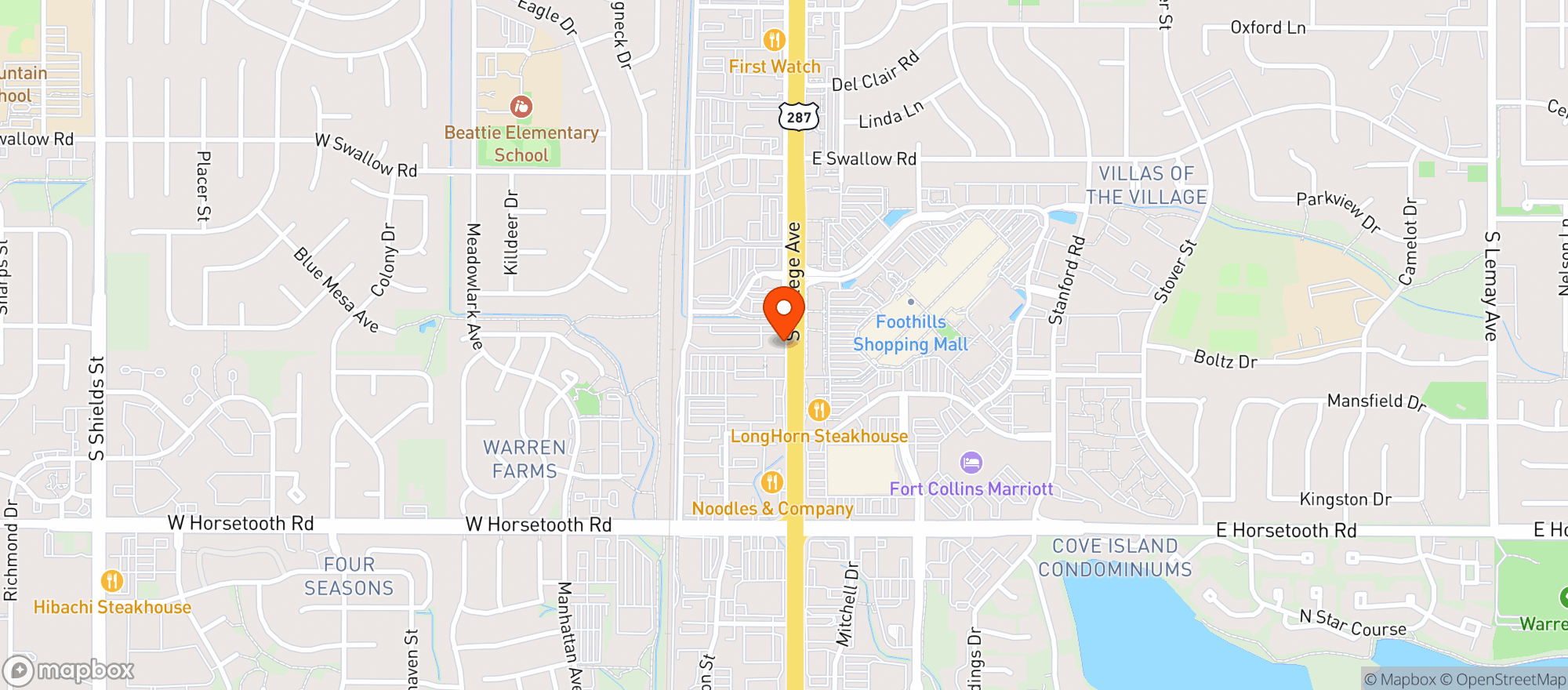 Map showing Red Lobster