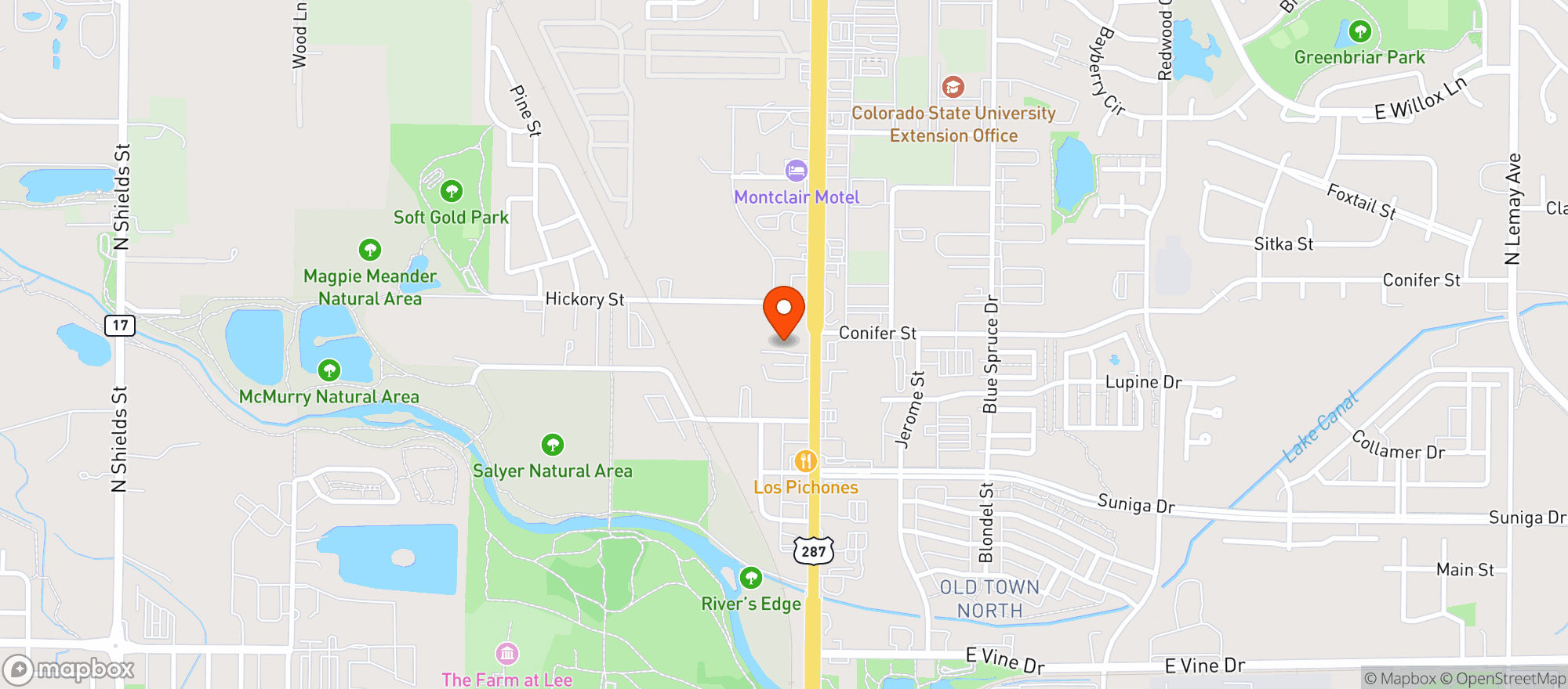 Map showing LYRIC CINEMA CAFE