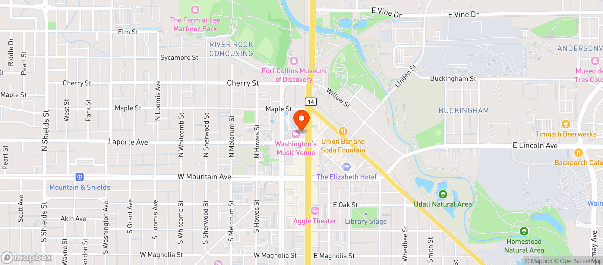 Map showing Scrumpys
