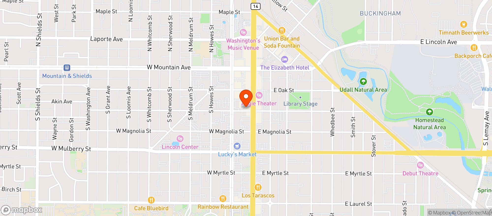 Map showing Choice City Deli
