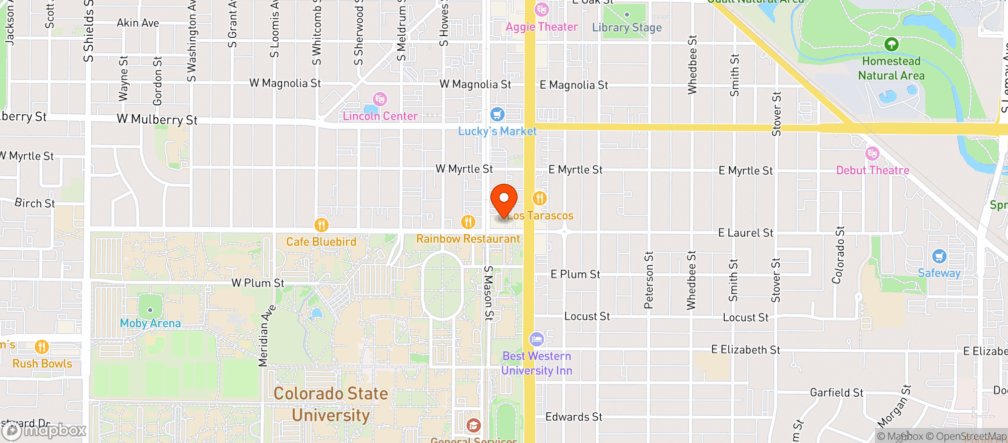 Map showing New Moon Pub And Kombucha
