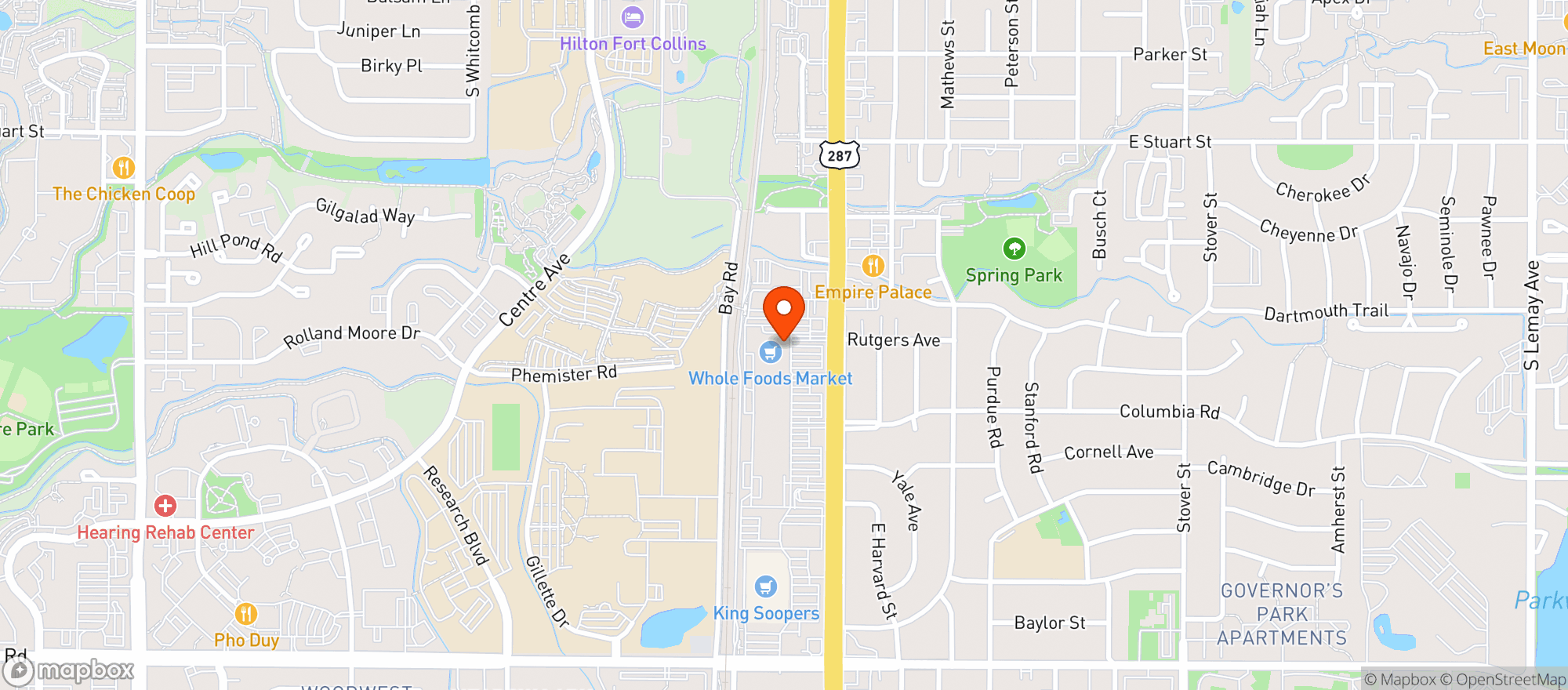 Map showing Wilburs Total Beverage