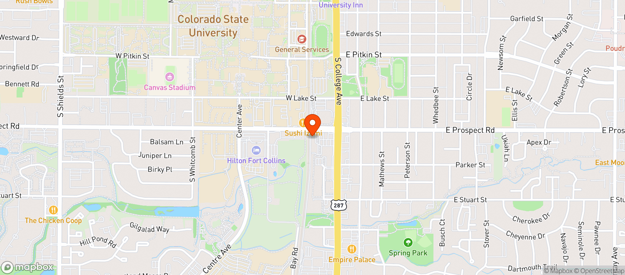 Map showing Music City Hot Chicken