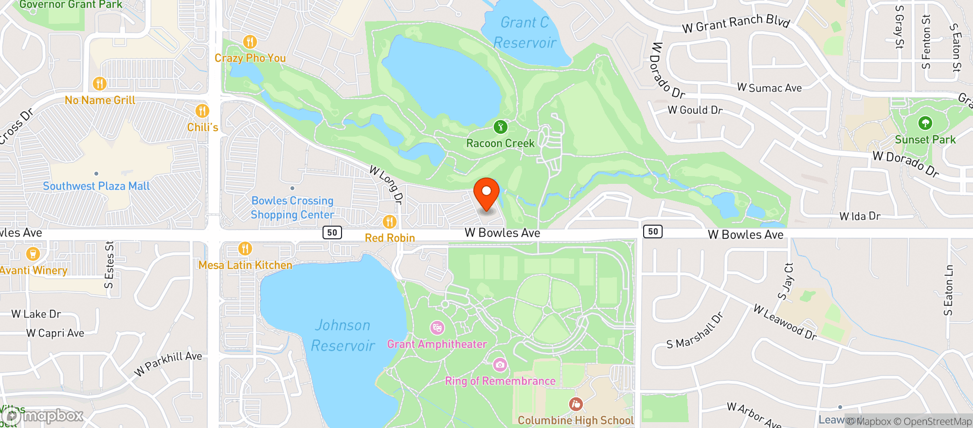 Map showing Tonys Meats And Markets
