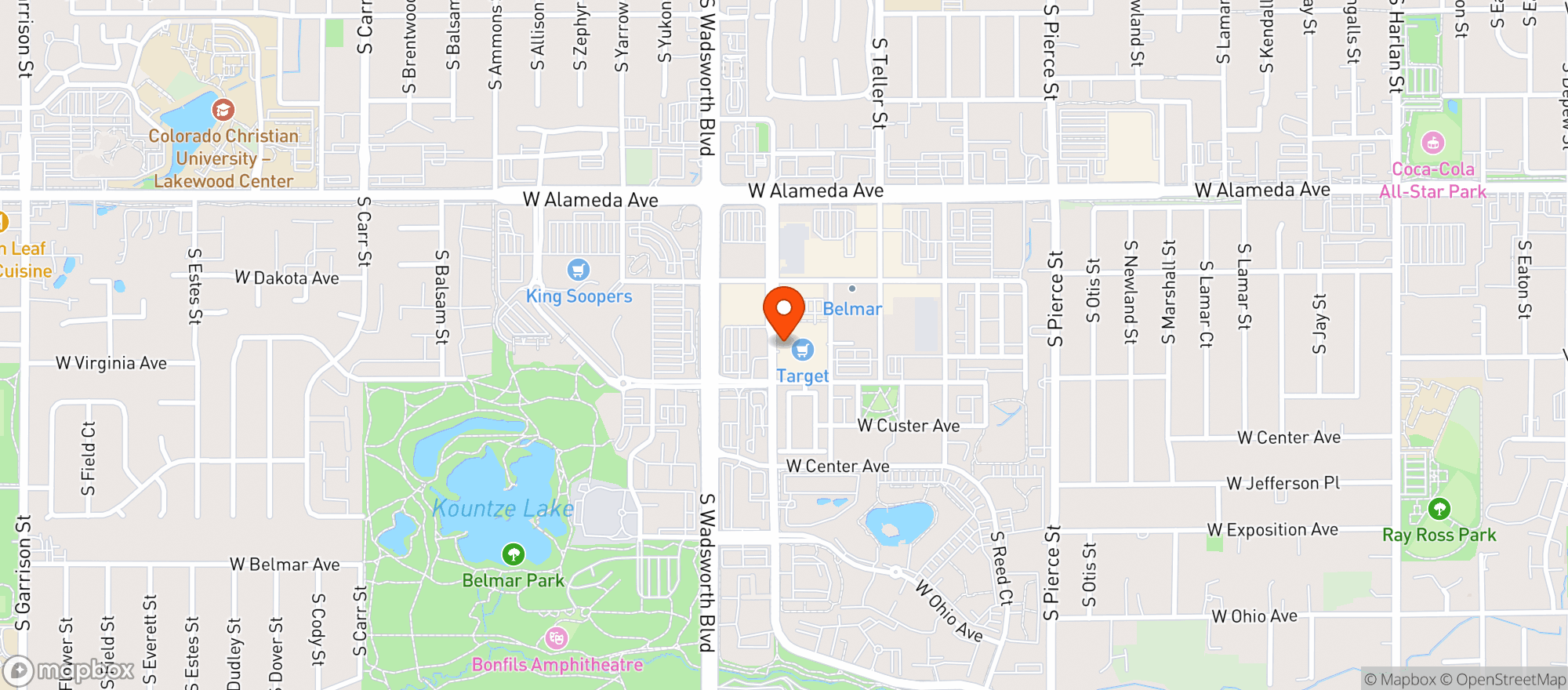 Map showing Target - Lakewood