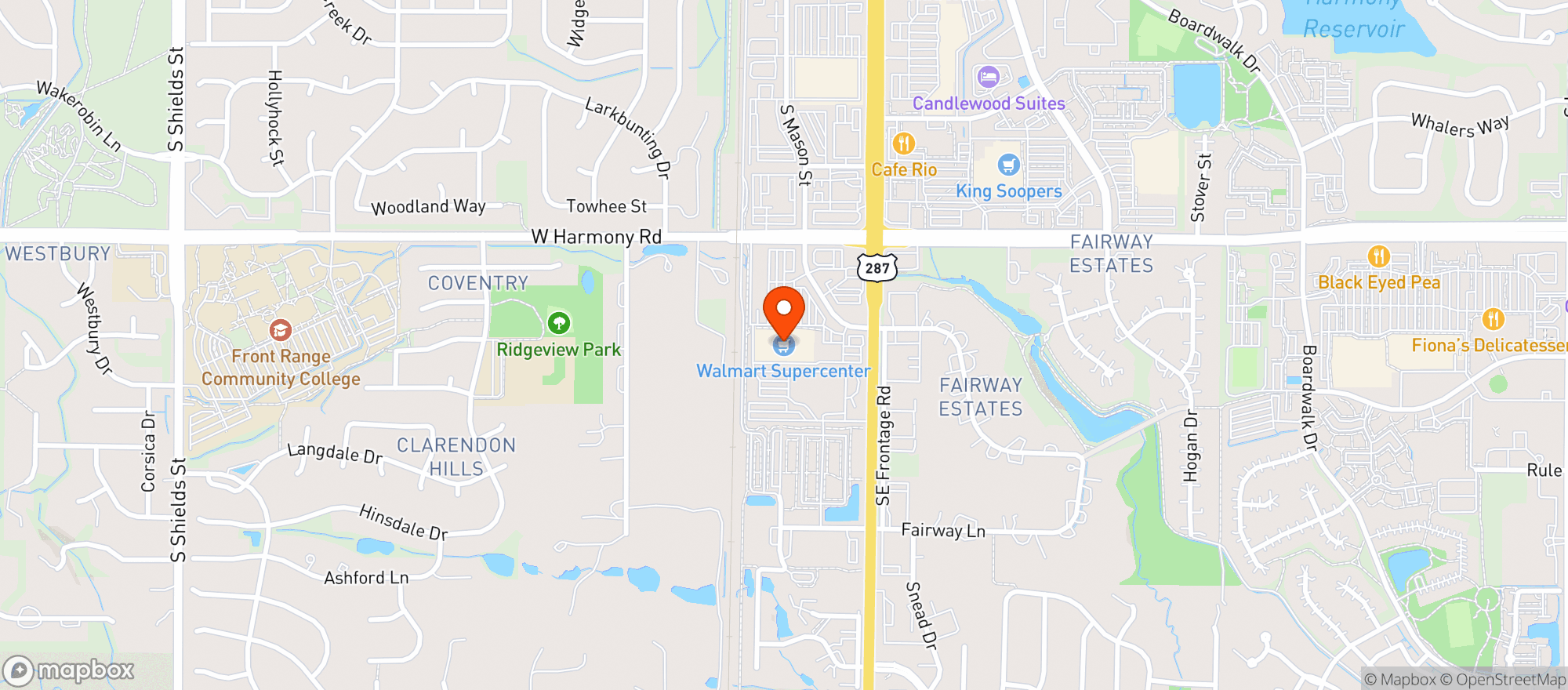 Map showing Walmart 3177