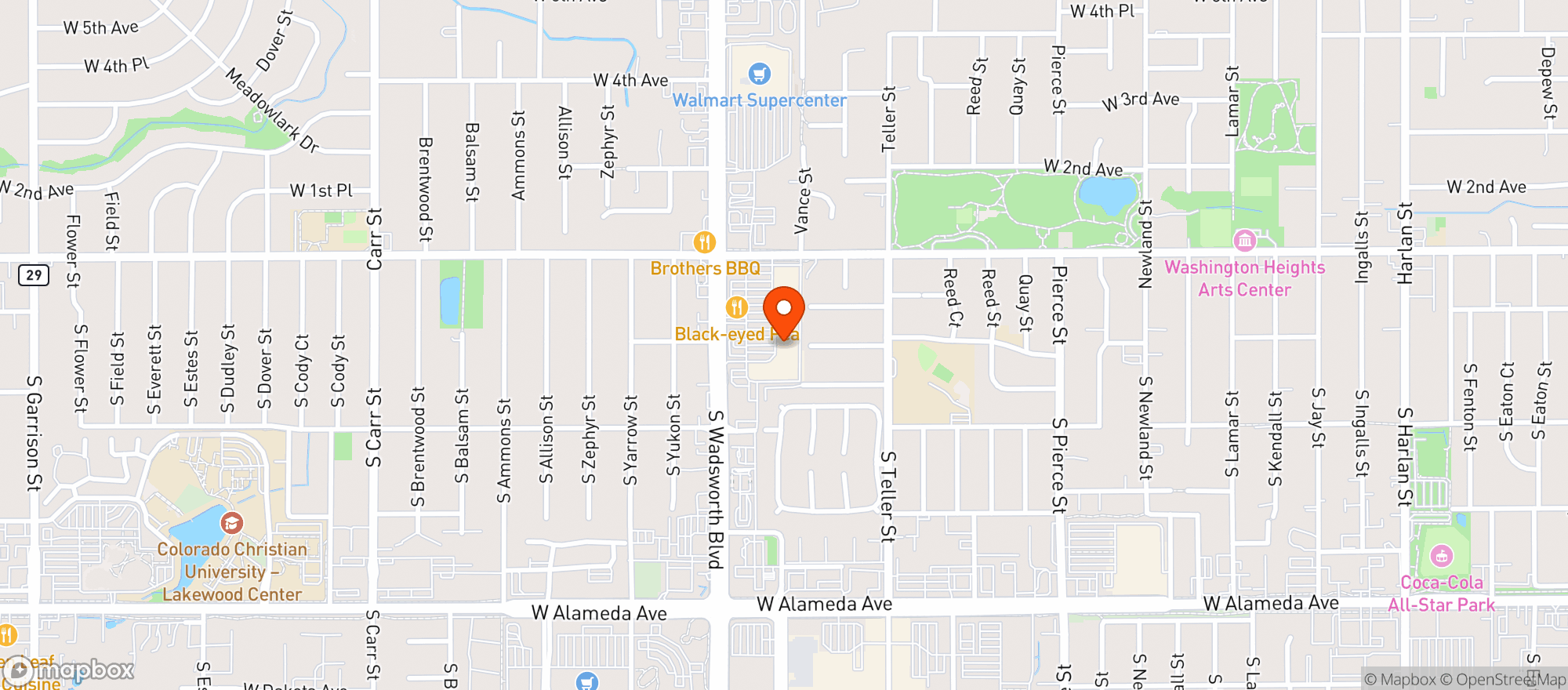 Map showing Farmhouse Thai Eatery