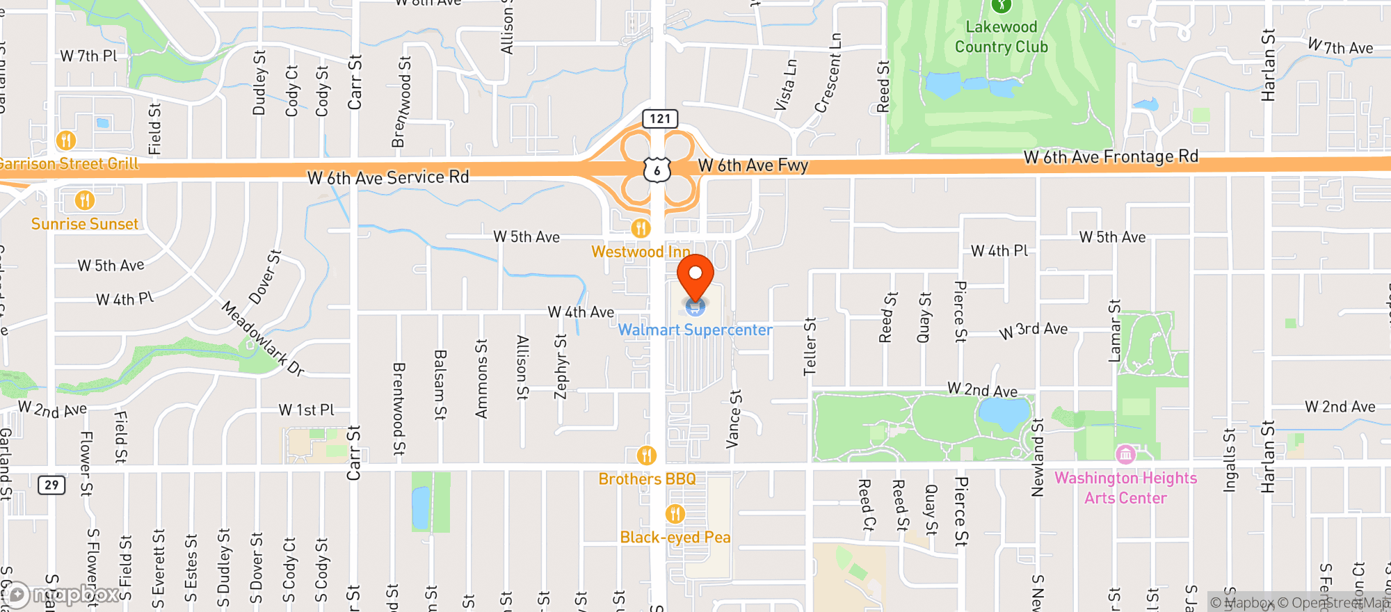 Map showing Walmart 4284