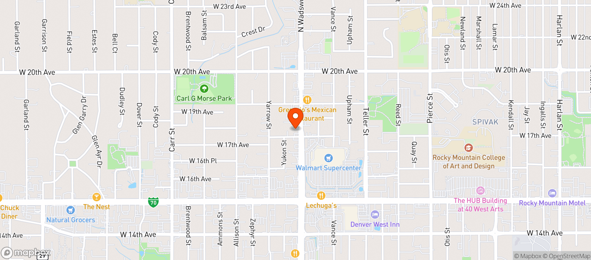 Map showing KOCO Liquor