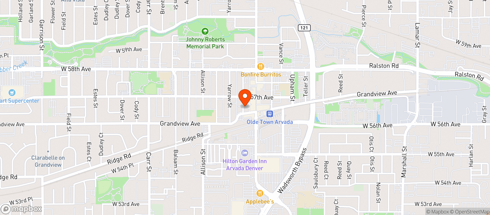 Map showing Olde Town Social